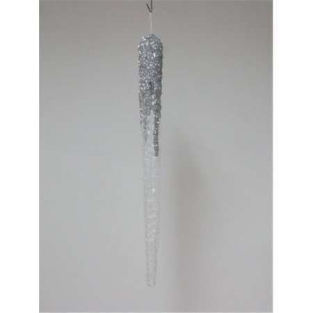 WINTERLAND Winterland WL-ICE-36 36 in. Icicle-Clear With Silver Glitter WL-ICE-36